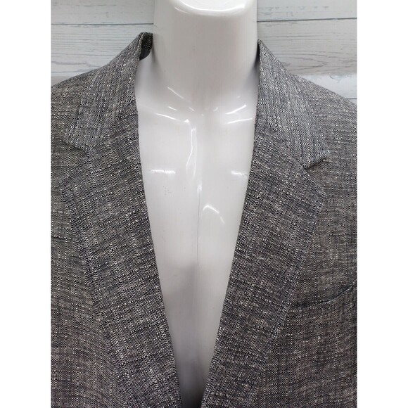 The Mens Store Mens Gray Blazer Jacket Sports Coat 42 XT Linen Blend - Picture 2 of 8